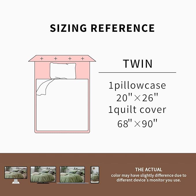 Linen Duvet Cover Set - Twin - 68 x 90 in - 2 Piece