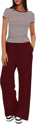 Women's Loungewear Set - Short Sleeve - Pants - 2 Piece