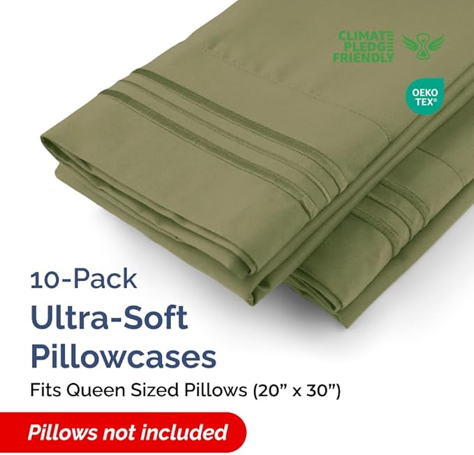 Pillowcase Set - Queen - 10 Piece