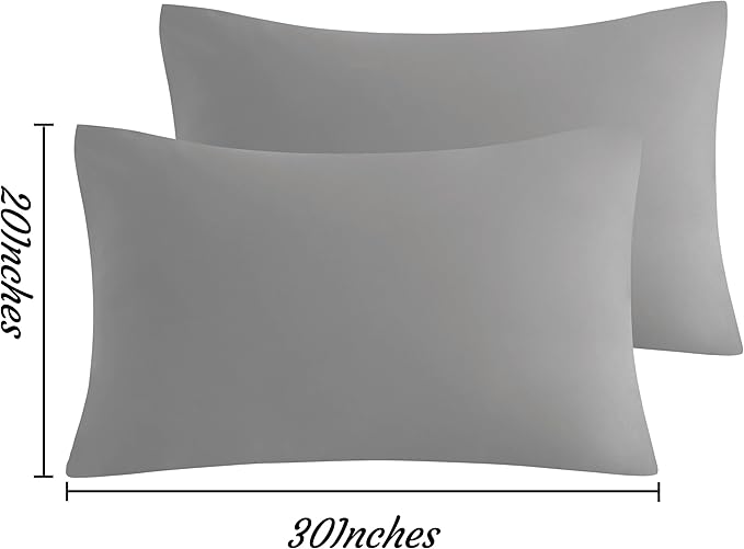 Microfiber Pillowcase Set - Queen - 20 x 30 in - 2 Pack - 2 Piece