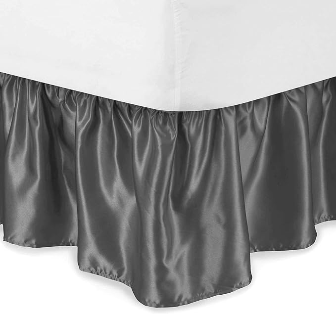 Satin Bed Skirt - California King - 15 in Drop