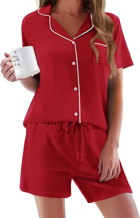 Women's Pajama Set - Short Sleeve - 2 Piece