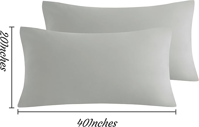 Microfiber Pillowcase Set - King - 20 x 40 in - 2 Pack - 2 Piece