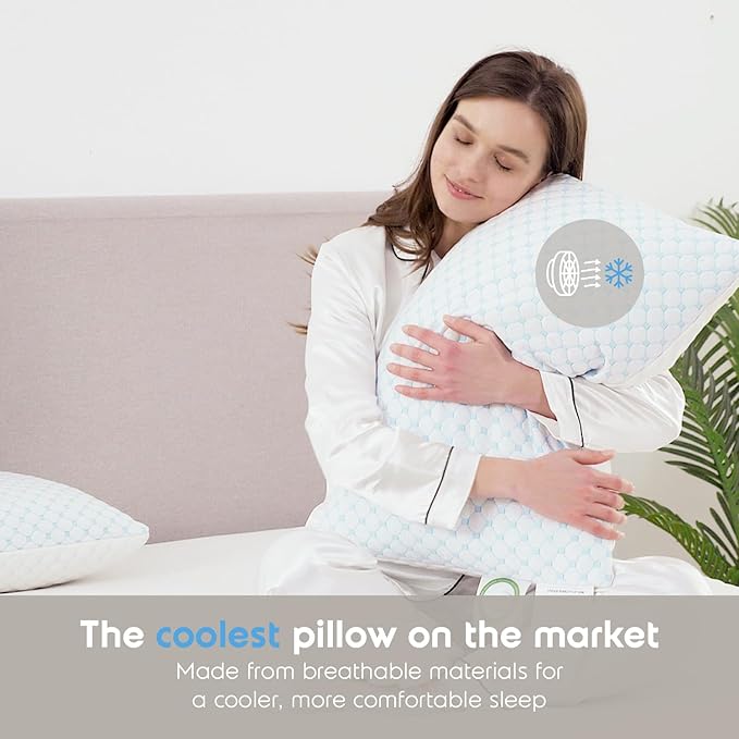 Memory Foam Cooling Bed Pillow - Standard