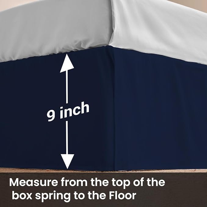 Microfiber Bed Skirt - King - 9 in Drop