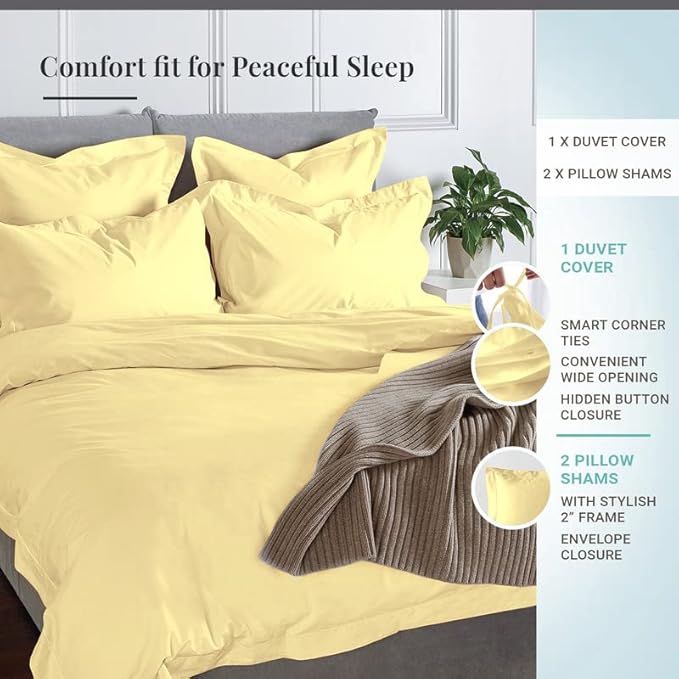 100% Cotton Duvet Cover Set - Queen