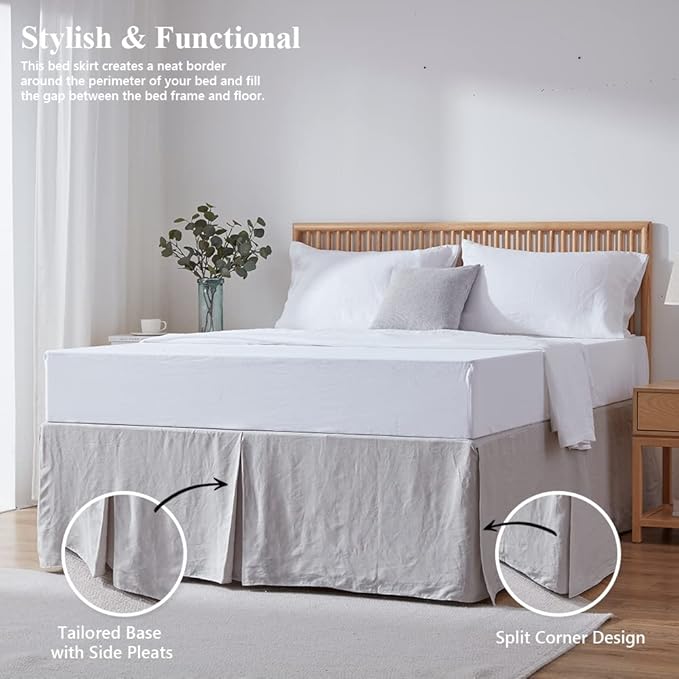 Linen Bed Skirt - King