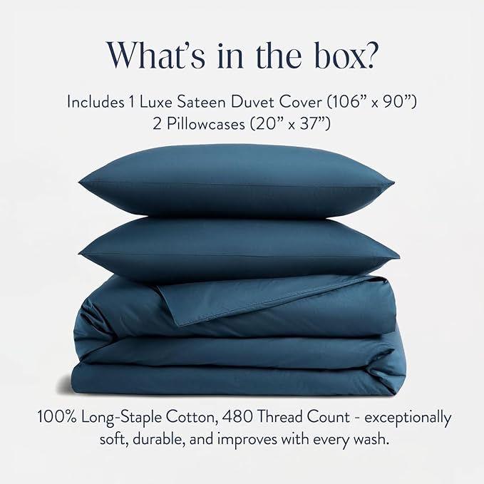 100% Cotton Duvet Cover Set - California King - 3 Piece
