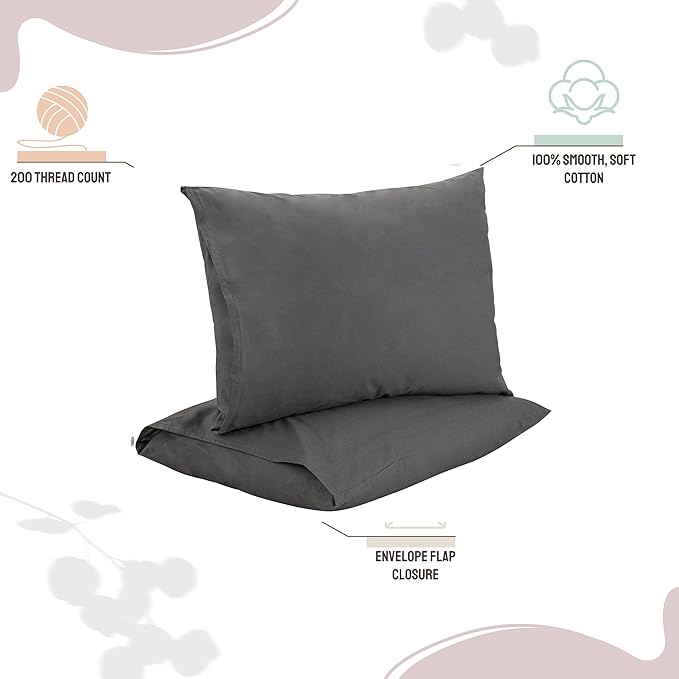 Linen Pillowcase Set - Queen - 2 Pack - 2 Piece