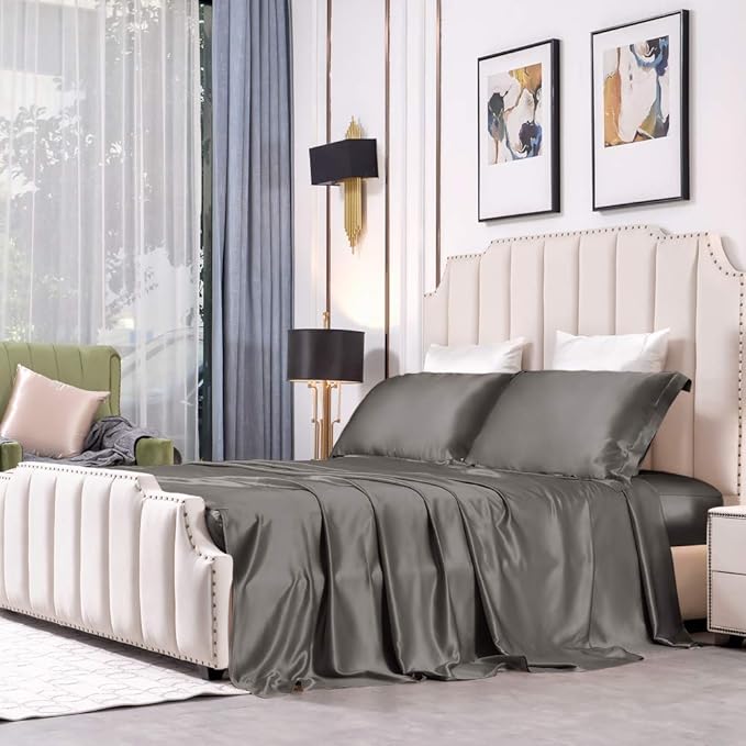 Mulberry Silk Bed Sheet Set - Queen - 4 Piece
