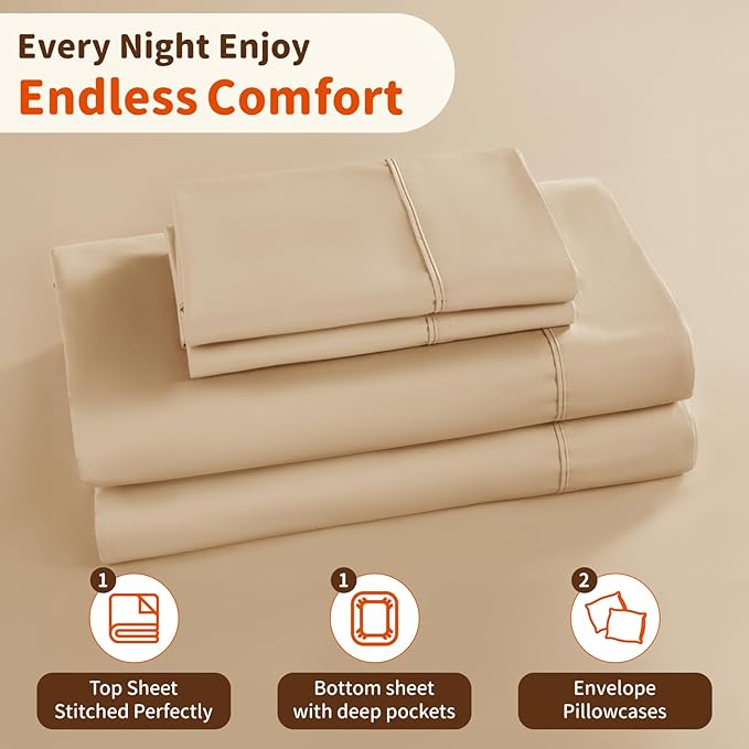 Bed Sheet Set - Full - 4 Piece