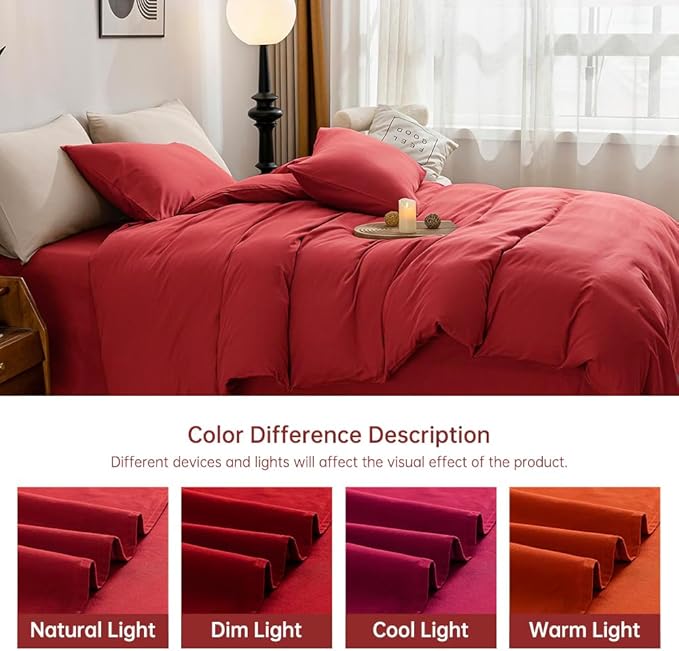 Linen Duvet Cover Set - Queen - 3 Piece