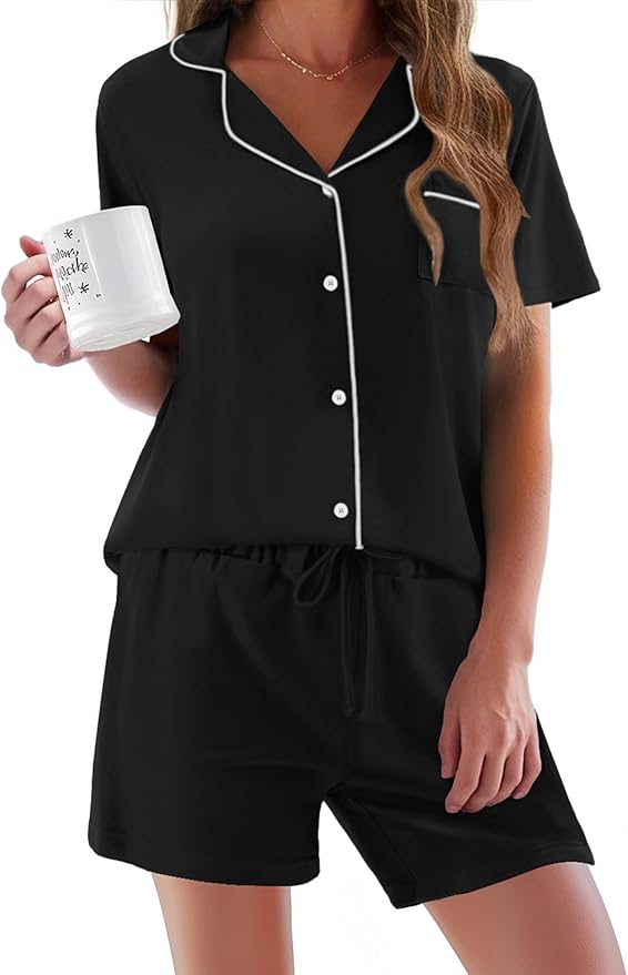 Women's Pajama Set - Short Sleeve - 2 Piece