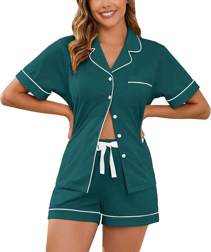 Women's Pajama Set - Short Sleeve - 2 Piece