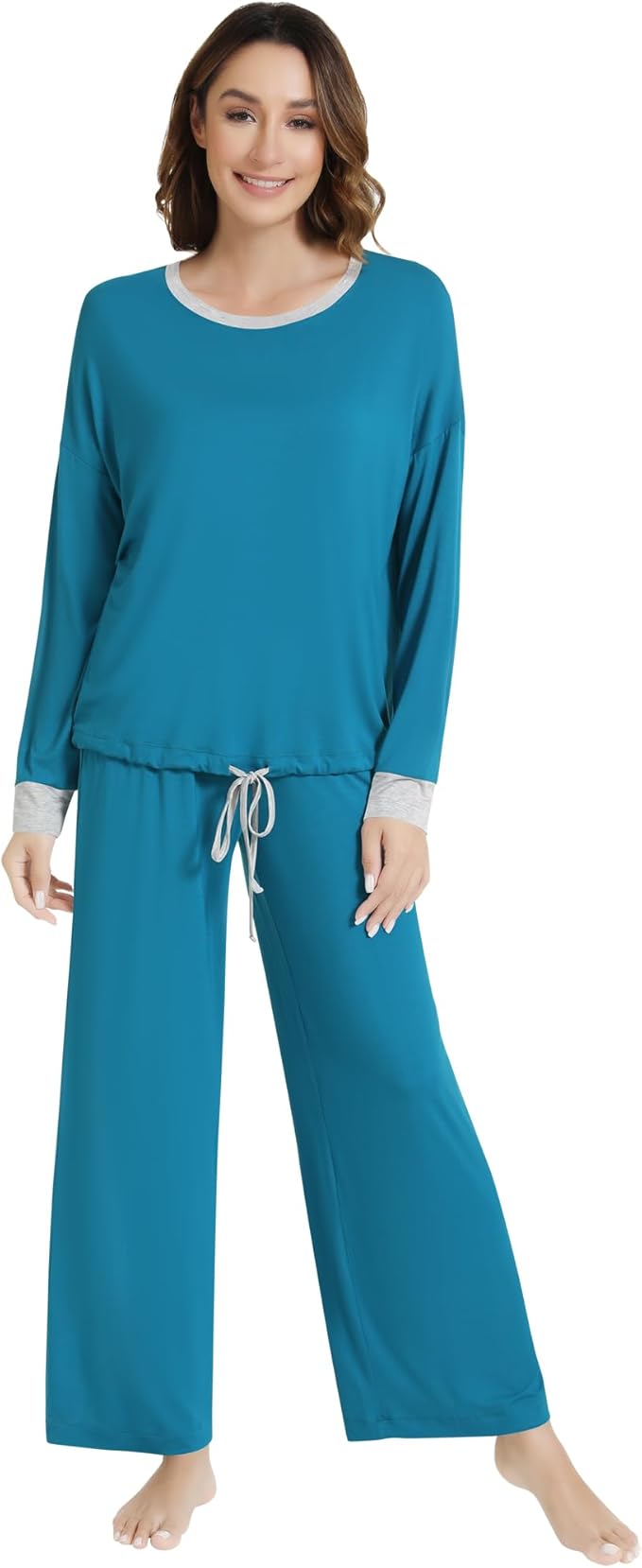 Women's Bamboo Pants Pajama Set - Long Sleeve - 2 Piece