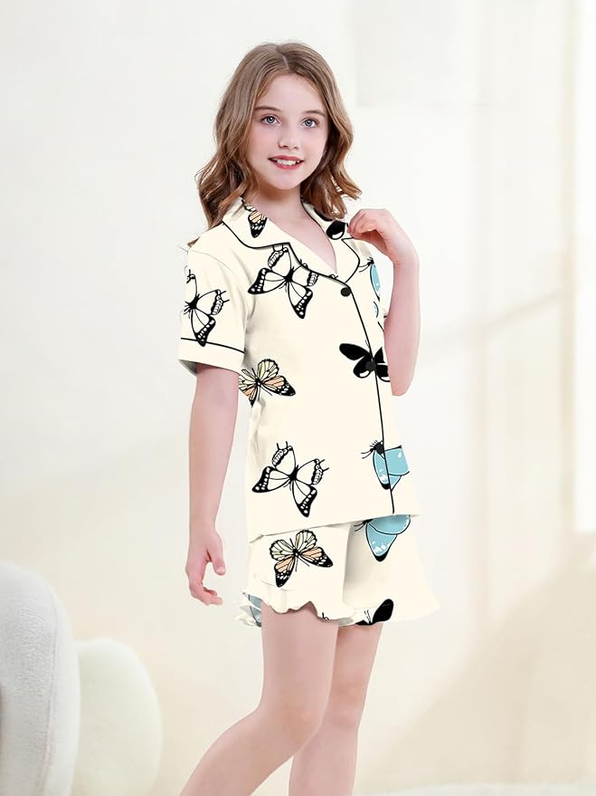 100% Cotton Shorts Pajama Set - Short Sleeve - 2 Piece