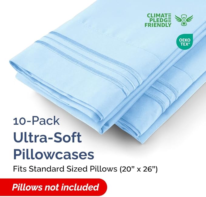 Pillowcase Set - Standard - 10 Piece