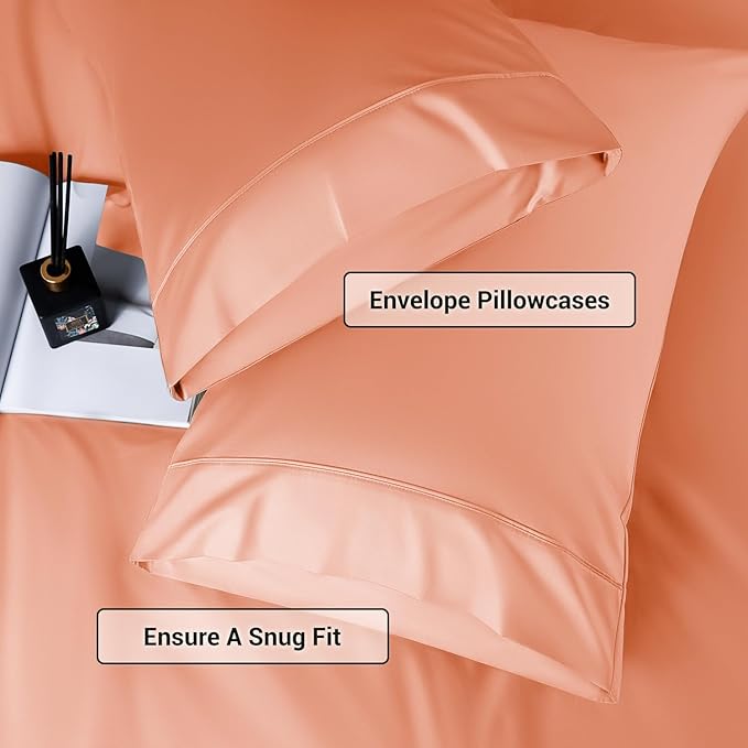 Bamboo Cooling Bed Sheet Set - Queen - 4 Piece
