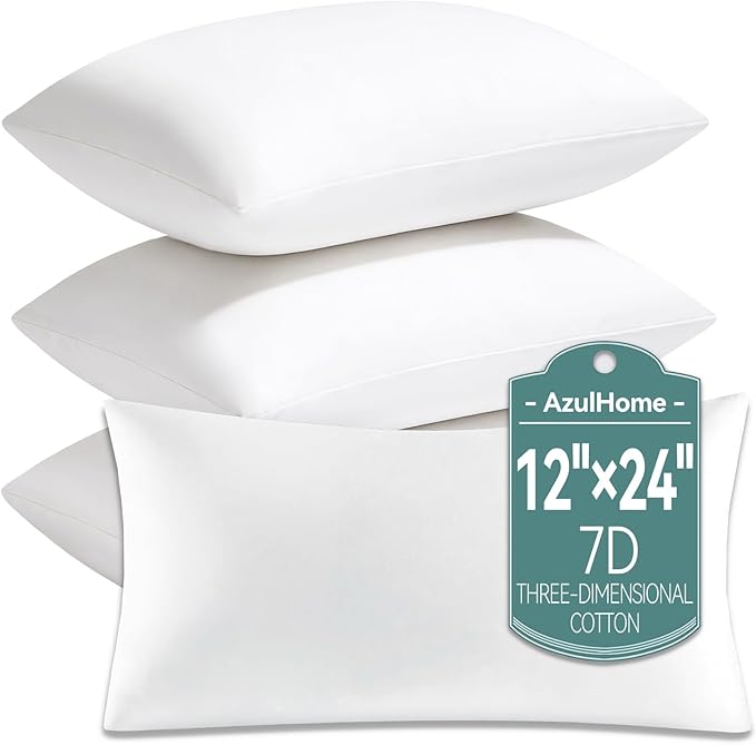 Microfiber Hypoallergenic Pillow Insert - 12 x 24 in