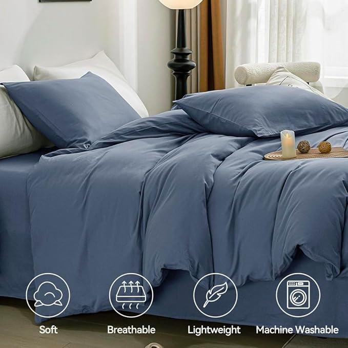 Linen Duvet Cover Set - Twin - 2 Piece