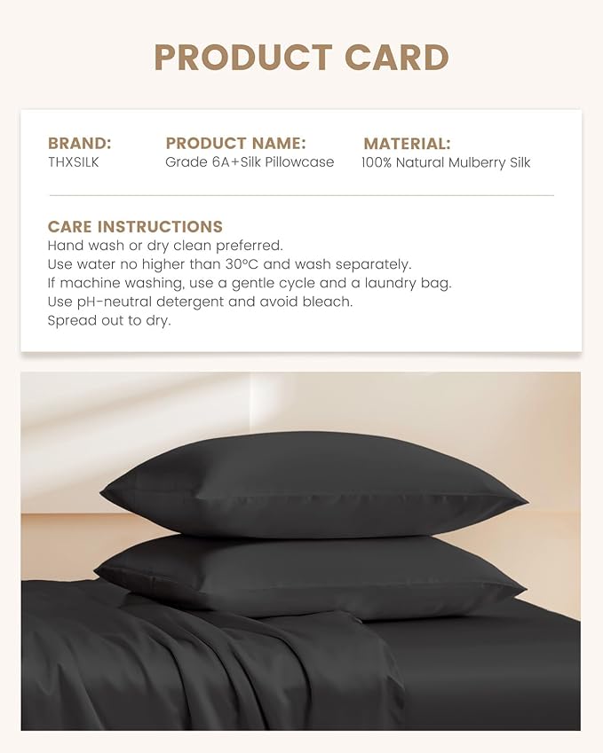 Mulberry Silk Pillowcase Set - California King - 2 Piece