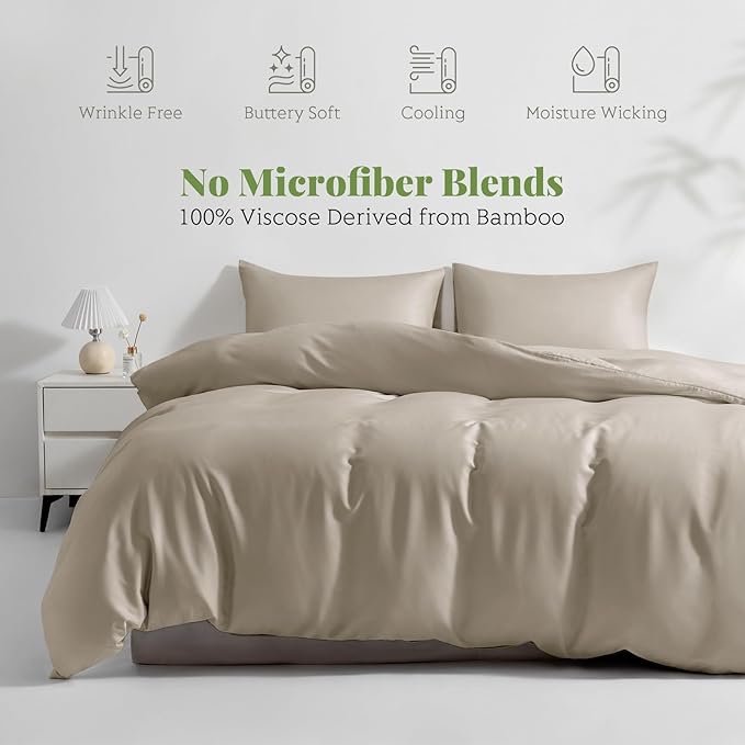 Bamboo Cooling Duvet Cover Set - King - 3 Piece