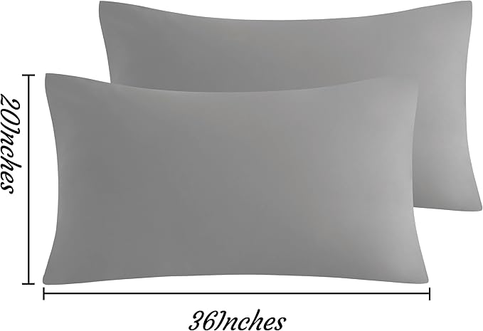 Microfiber Pillowcase Set - King - 20 x 36 in - 2 Pack - 2 Piece