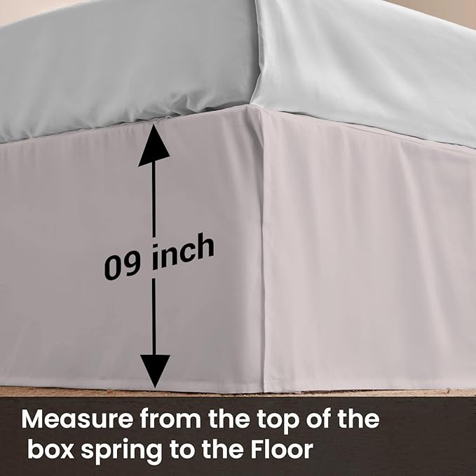 Microfiber Bed Skirt - King - 9 in Drop
