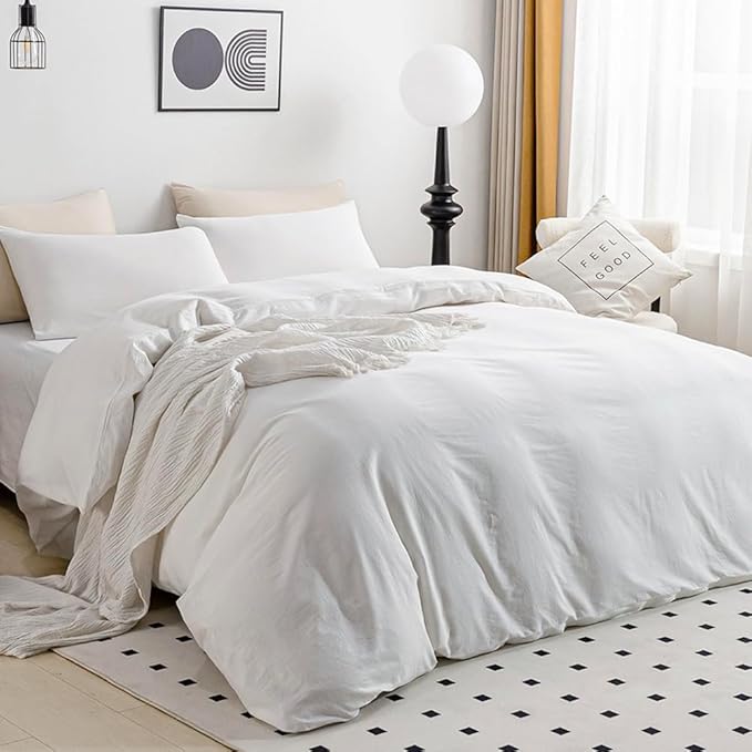 Linen Duvet Cover Set - King - 3 Piece