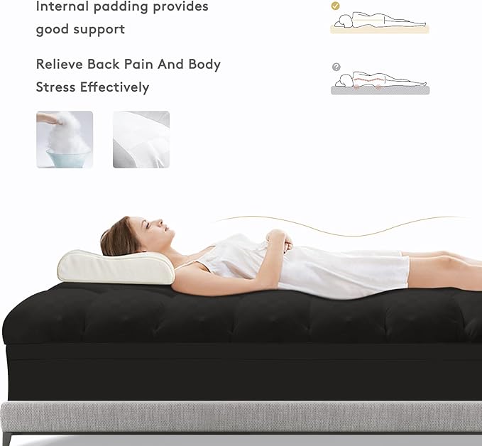 Down Alternative Cooling Mattress Pad - Full - 21 in Deep Pocket