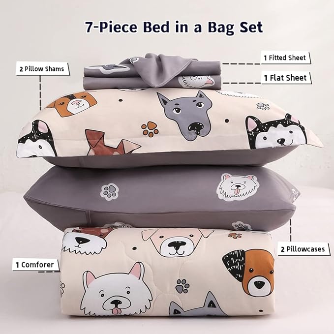Microfiber Comforter Set - Queen - 7 Piece