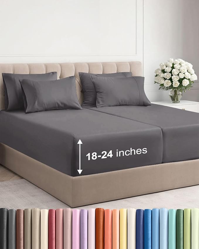 Cooling Bed Sheet Set - Split King - 7 Piece