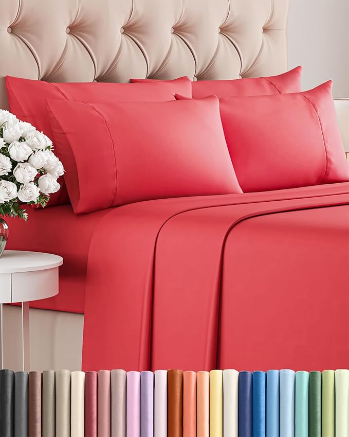 Cooling Bed Sheet Set - King - 16 in Deep Pocket - 6 Piece