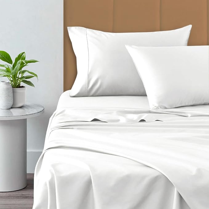 100% Cotton Bed Sheet Set - King - 6 Piece