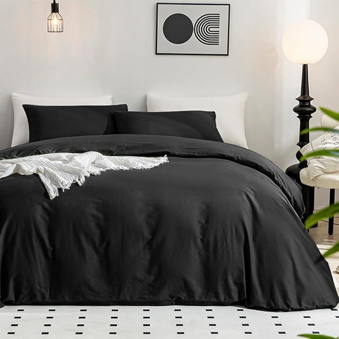 Linen Duvet Cover Set - Queen - 3 Piece