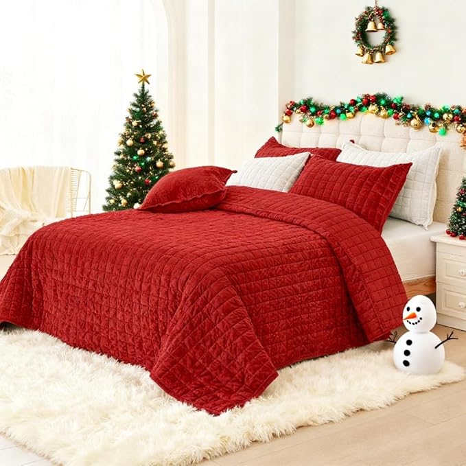 Velvet Quilt Set - King - 3 Piece
