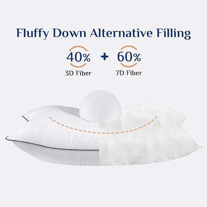 Down Alternative Bed Pillow - Queen - 2 Piece