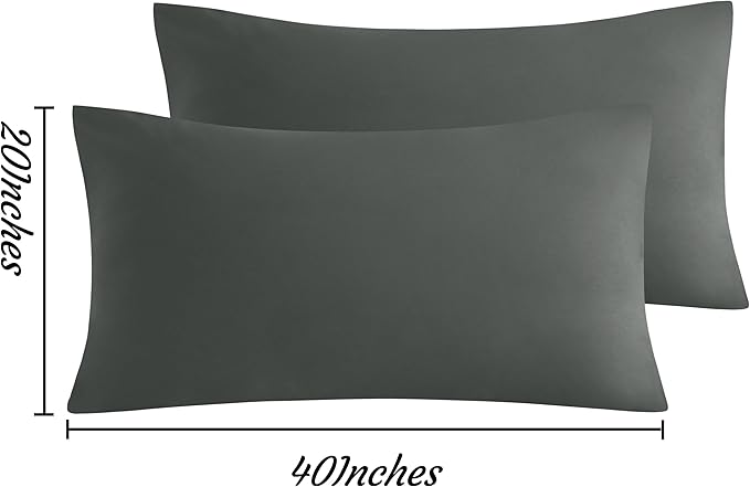 Microfiber Pillowcase Set - King - 20 x 40 in - 2 Pack - 2 Piece