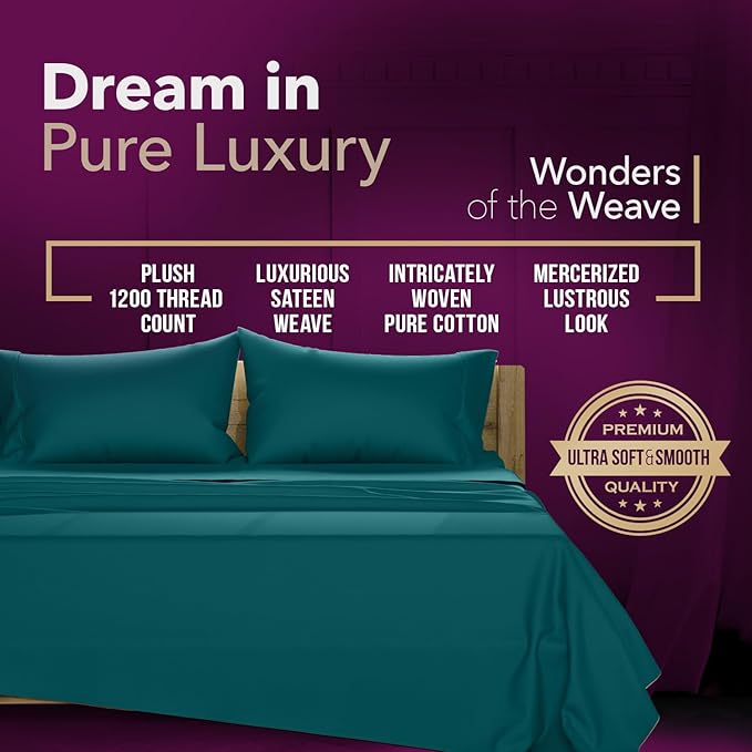 Linen Cooling Bed Sheet Set - Full - 17 in Deep Pocket - 4 Piece