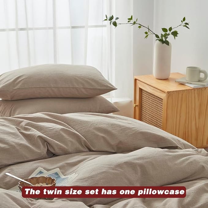 Linen Duvet Cover Set - Twin
