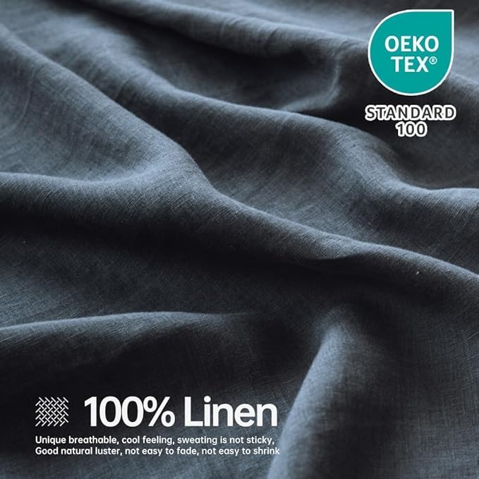 Linen Bed Sheet Set - Full - 4 Piece