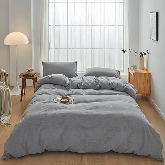 Linen Duvet Cover Set - Twin
