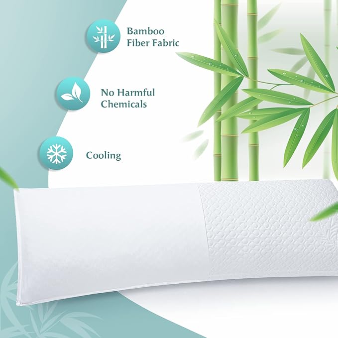 Memory Foam Cooling Body Pillow - 20 x 63 in