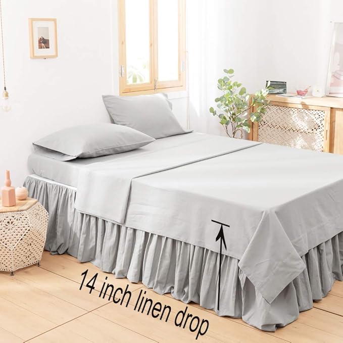 Linen Bed Skirt - King
