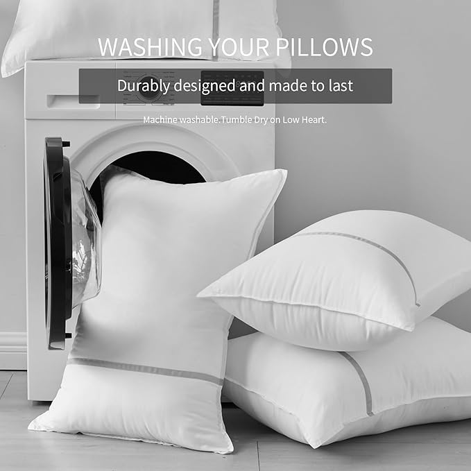 Down Alternative Cooling Bed Pillow - King - 20 x 34 in - 2 Piece