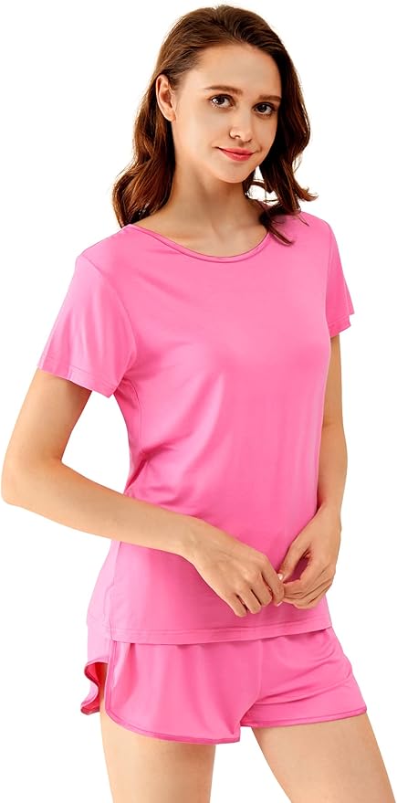 Women's Bamboo Cooling Pajama Set - Short Sleeve - 2 Piece