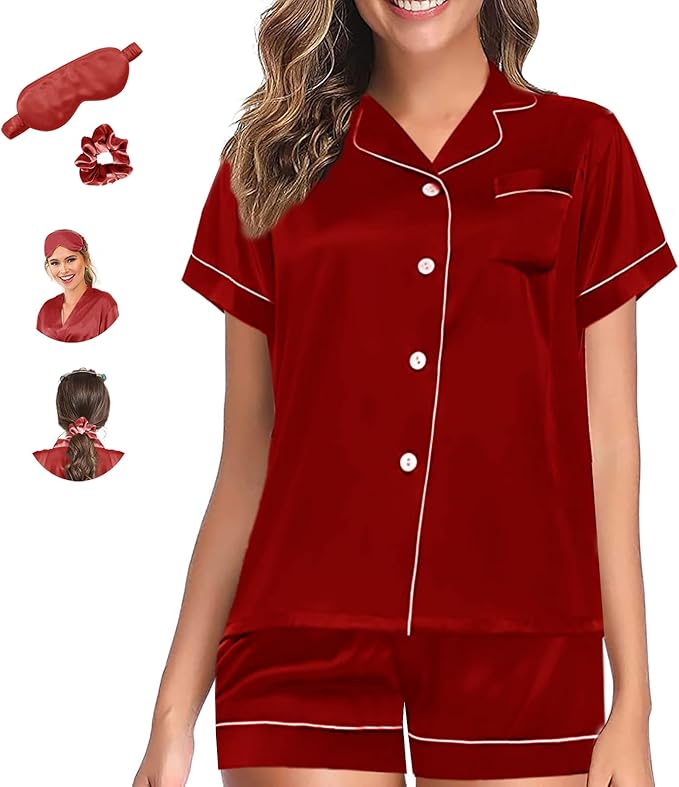 Satin Pajama Set - 2 Piece