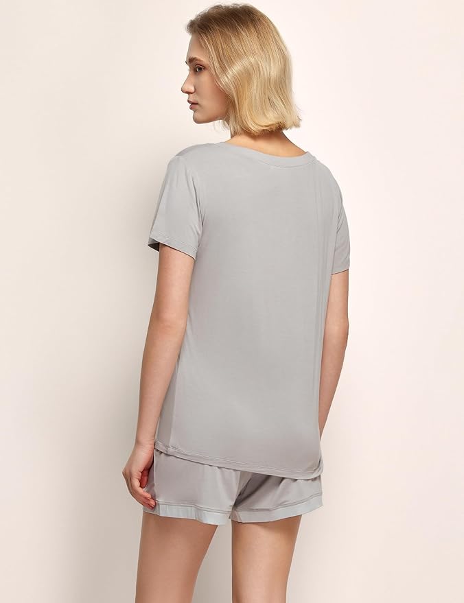 Bamboo Shorts Pajama Set - Short Sleeve - 2 Piece