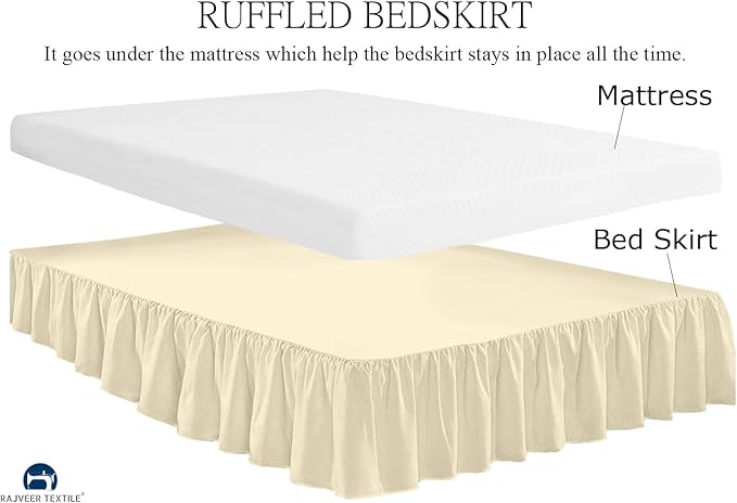 Microfiber Bed Skirt - Twin - 15 in Drop