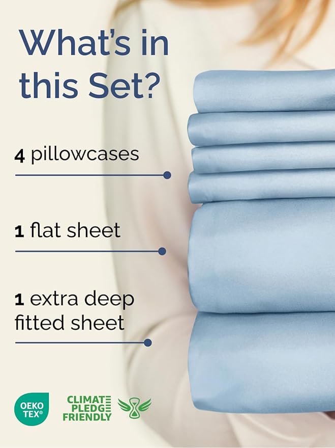 Cooling Bed Sheet Set - Queen - 6 Piece